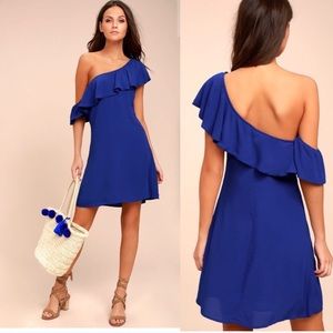 ASTR cobalt blue dress